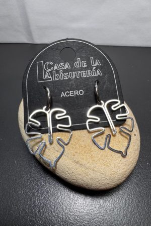 Aretes Hoja Monstera en Acero Inoxidable